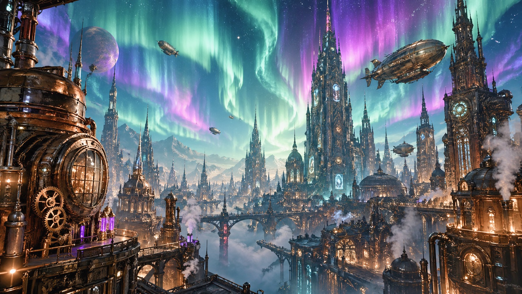 Aurora over the Spires
